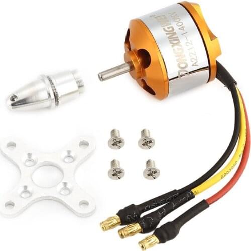 DXW A2212 2212 1400KV 2-4S 3.17mm Outrunner Brushless Motor for RC FPV Fixed Wing Drone Airplane Aircraft 9050 Propeller