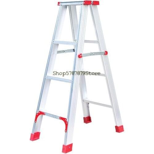 Aluminum Alloy Household Double Side Engineering Ladder Folding Herringbone Decoration Small Staircase 345678 Steps Aluminum Lad