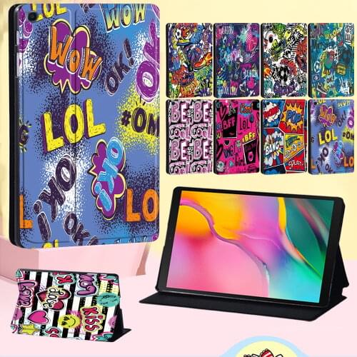 Cover Case for Samsung Galaxy Tab A 10.1 T580 T585/Tab A 9.7 T550 T555/Tab A 10.1 T510 T515 Anti-fall Graffiti Art Tablet Case