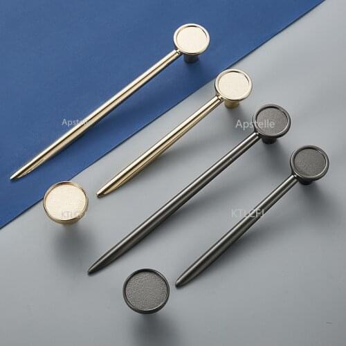 Zinc Alloy Black Golden Kitchen Drawer Knob Cabinet Cupboard Hardware Dresser Door Pull Cone shape Modern Box Handle