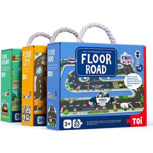 ChildrenS Educational Toy Large Pieces Large Camera Track Floor Jigsaw Puzzle Iron Road 3-4-5-Year-Old Boy Parent and Child