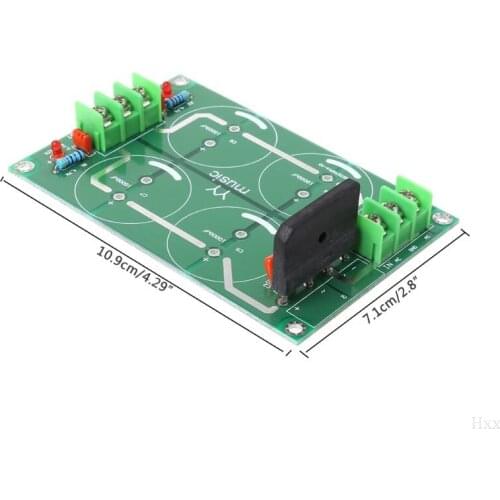 Dual Power Rectifier Filter Power Supply Module Empty Circuit Board For TDA8920 LM3886 TDA7293 Amplifier New