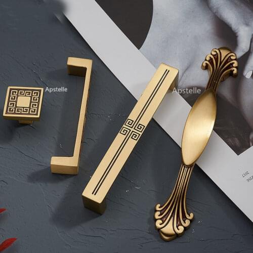 Kitchen Drawer Hardwares Bronze Zinc Alloy Wardrobe Dresser Knobs Cupboard Cabinet Handles European Fashion Flower Box Pull