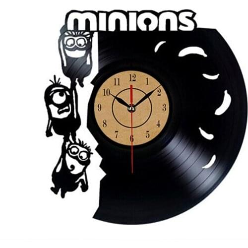 2021 Hot New Vinyl Record Wall Clock Creative Cartoon Design CD Wall Clock Antique Home Decoration Clock Watch