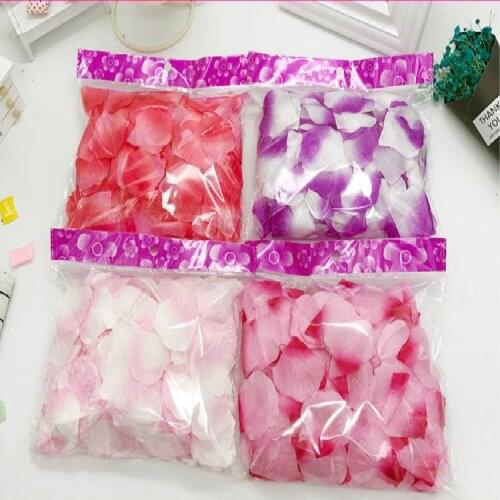 Hot sale Pretty Silk Rose Flower Petals 300Pcs/lot Wedding Accessories Marriage Wedding Rose Petals Romantic Flower Rose Petals