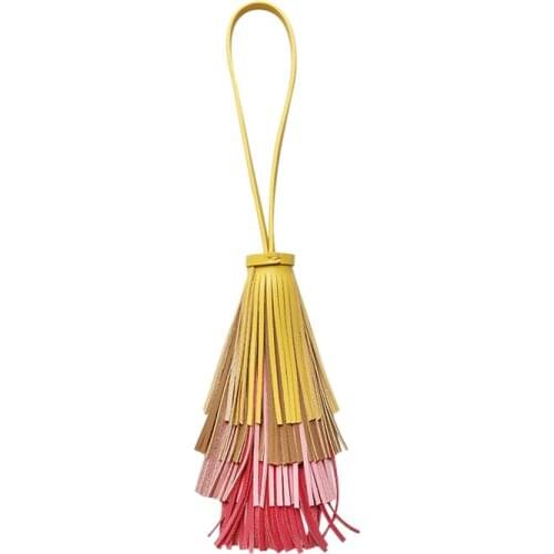 Handmade Quality Real Leather Tassel Diy Car Mens Keychain Keyring For Key Holder Canada Bag Charm Gift Ideas Wholesale Online