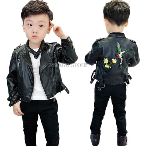 Jackets For Boys 2020 Fall Fashion Brand Pu Leather Thick Warm Jacket Children Winter Girls Outerwear Coats Infant Kids Coat