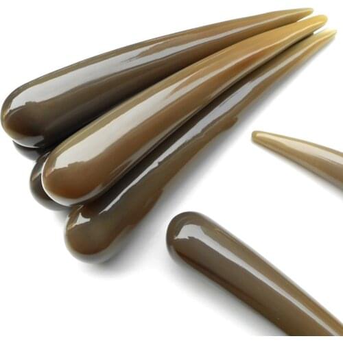 19-20cm Gua Sha Round Massage Stick Real Natural Rare Yak Horn GUASHA Skin Health Beauty Tools