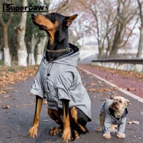 Fashion Dog Reflective Outdoor Jacket Windproof Clothes Parent Child Outfit Pet Hoodie Coat for Small Medium Large Dogs TLC05