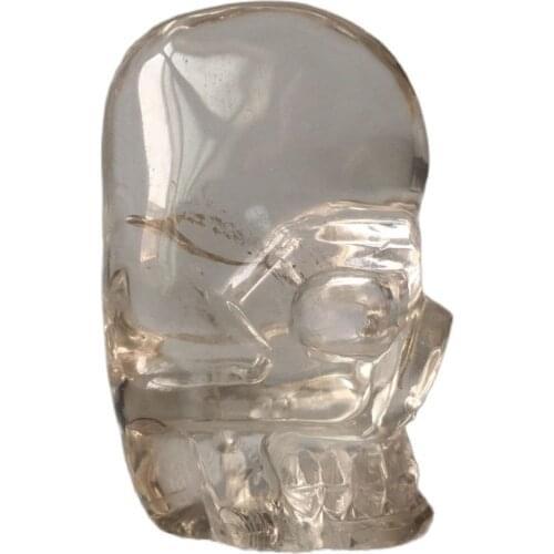 Natural Quartz Crystal Skull Sells Stone and Crystal Home Decor Decorative Crystal Skull Handcarved Holiday Gifts