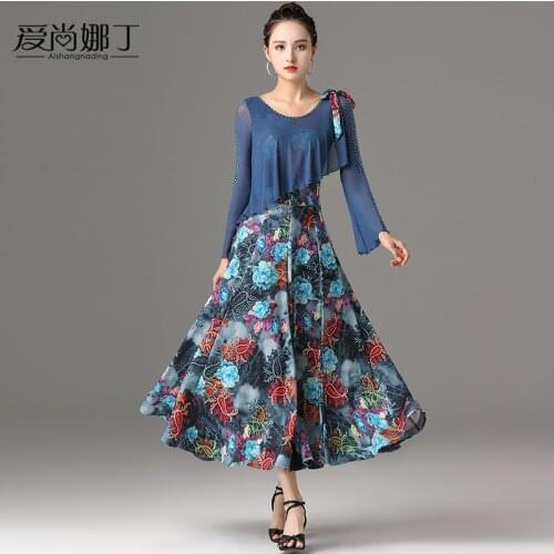 2021 New ballroom dance competition dress dance ballroom waltz dresses standard dance dress women ballroom Costumes