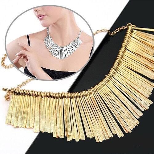 Charm Women Fashion Versatile Alloy Tassel Necklace Short Necklace Gold Color Silver Color Black Clothes Accessories