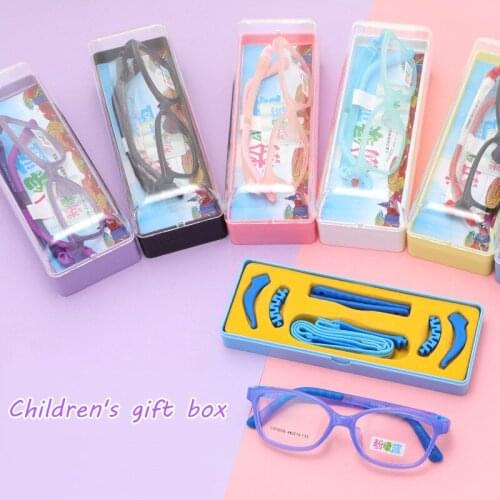 Optical Children Glasses Frame TR90 Silicone Glasses Children Flexible Protective Kids Glasses Rope Diopter Eyeglasses Rubber