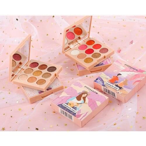 9 Colors Lazy Eyeshadow Palette Small Portable Mashed Potatoes Without Smudging Beauty Eyeshadow
