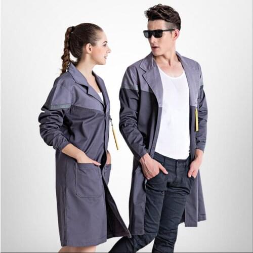S -3xl Autumn And Winter Long-sleeved Men And Women Stitching Food Factory Coat Long Robes Workshop Work Wear Uniform Clothing