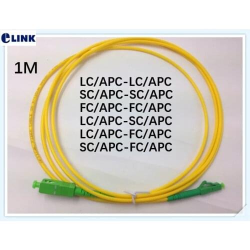 20pcs 1m LC/APC SC/APC FC/APC fiber patchcord Singlemode Simpex 2.0mm patch cable SM SX SC LC FC APC optical fibre jumper IL