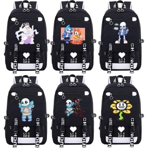 Undertale Sans Skeleton Backpack Bag Game Schoolbag Men Travel aptop Shoulders Bag Students Bookbag Cospaly Rucksack Gift