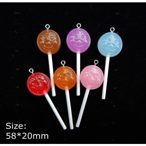 TBAEW Kawaii Lollipop Charms bracelets necklace earring key chain Jewelry Making Flat back Cabochon Charms Pendants