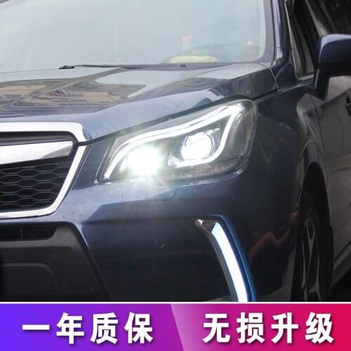 Tuning cars Headlight For Subaru Forester 2013-2016 Headlights LED DRL Running lights Bi-Xenon Beam Fog lights angel eyes