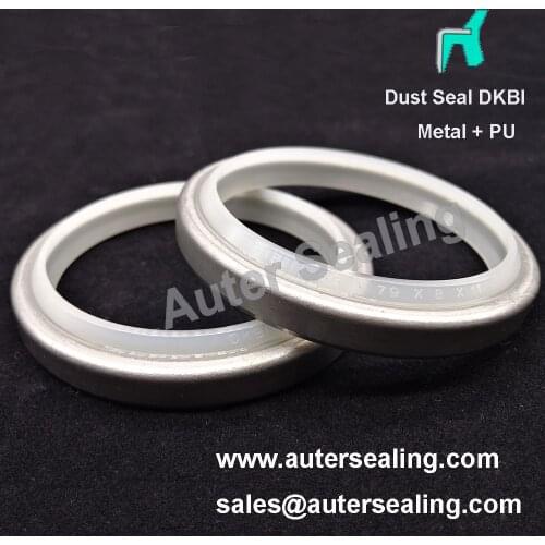 DKBI Wiper seal ID=10-100 mm Dust ring double lips hydraulic cylinder industry Polyurethane PU/ Metal scraper ring steel rubber