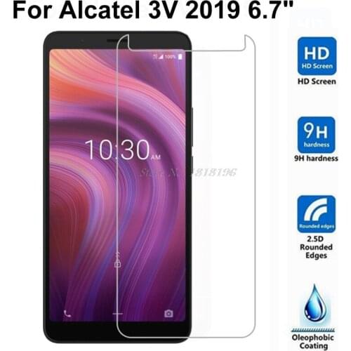 2PCS Tempered Glass For Alcatel 3V 2019 Screen Protector Glass For Alcatel 3V 2019 Phone Film Glass Protective Screen Alcatel 3V