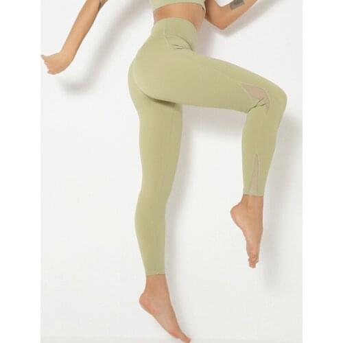 Shi Nuoxuan Womens Sports Workout Clothes Double-sided Abdomen Lifting Hips Sports Running Tight Yoga Pants