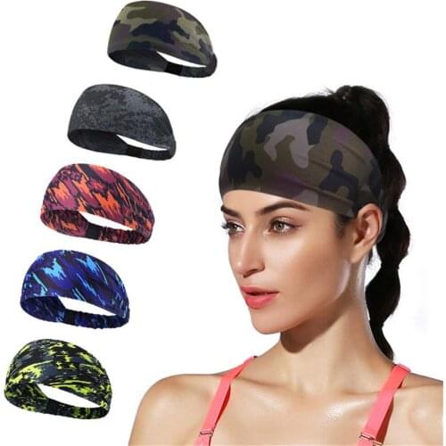 1pc Sweatband Elastic Yoga Running Fitness Sweat Band Headband Hair Bands Head Prevent Sweat Band Outdoor Sports Accessories