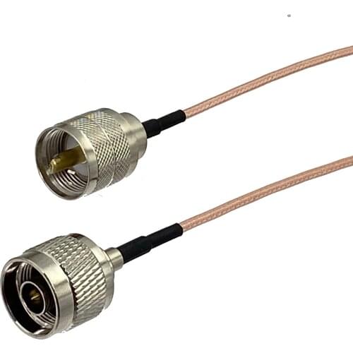 1Pcs RG316 UHF PL259 Male Plug to N Male Plug Connector RF Coaxial Jumper Pigtail Cable Wire Teminal For Antenna 4inch~10M