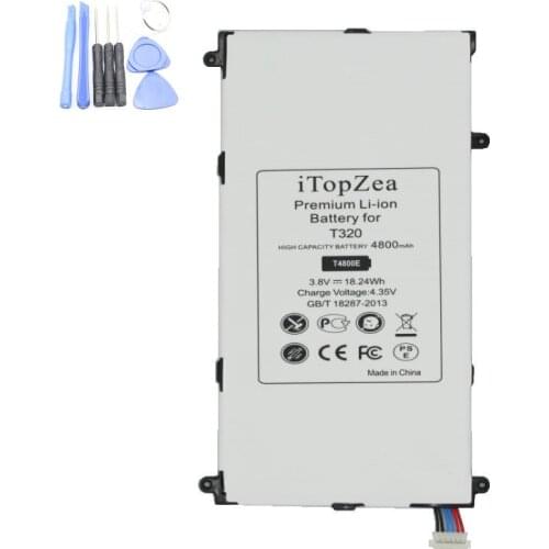 1x 4800mAh/18.24Wh T4800E Battery Replacement For Samsung Galaxy Tab Pro 8.4 inch 8.4" T320 T321 T325 SM-T320 SM-321 + Tool