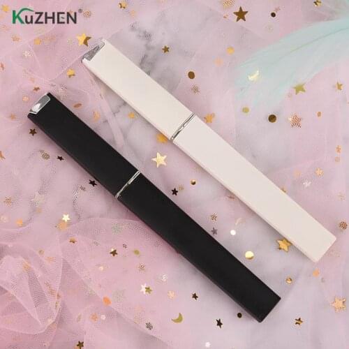 2pcs/set Cat Nail Files Crystal Glass Nail File With Faux Black & White Plated Plastic Hard Case Nail Tools