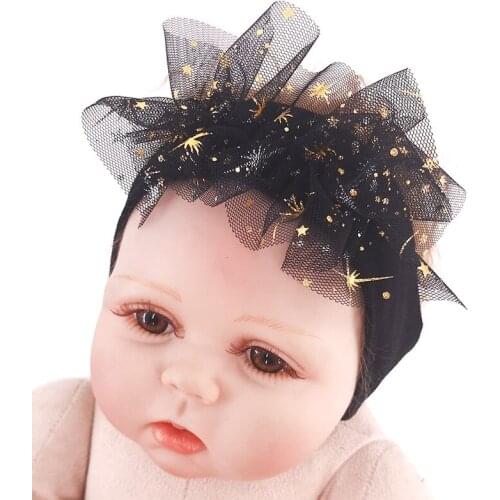 2019 Princess Headbands For Newborn baby Girls Childs Toddler Soft Star Cotton Stretch Turban Hair bands Accessories New born