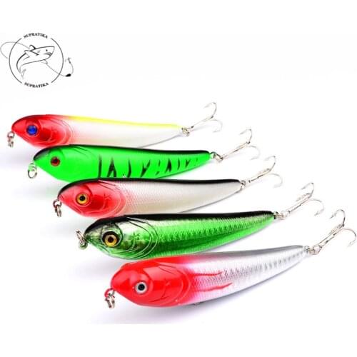 5pcs Pencil Fishing Lures 3D Eyes Wobbler Hard Bait 110mm/22g Reflective Baits Crankbait Isca Artificial Fishing Lures Tackle