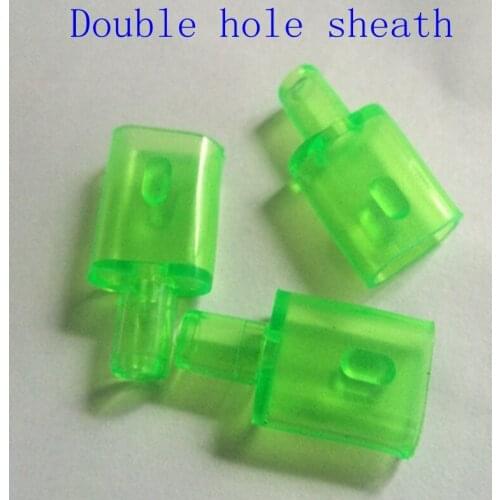 7.8 Terminal Sheath Double Hole Hinge Sheath Plastic Soft Sleeve Bullet Warlock Spring Clear Green Sheath Long she free shipping