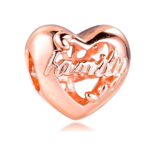 Acsesoris for women Openwork Family Tree Heart Charm Sterling Silver Jewelry Fits silver 925 bracelets For Woman DIY Beads