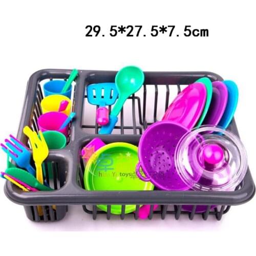 Free Shipping 28pc Kids Cutlery Role Play Toy Set Kitchen Utensil Accessories Pots Pans