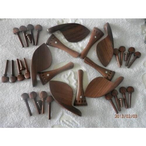 String Parts and Accessories 5 sets Rosewood 4/4 violin fittings