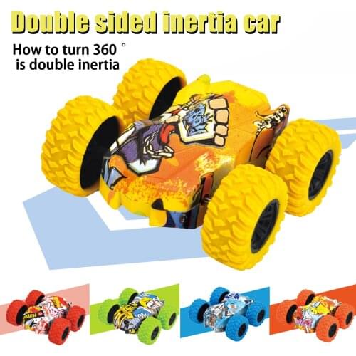 Children Inertia Double-sided Dump Car Model Inertia-double Side Stunt Graffiti Car Off Road Car Vehicle Kids Birthday Gift