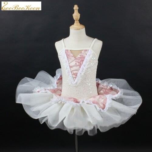 Children Professional Tutu dress Women ballet dress Adult Ballet Dance dress Stage Puffy sequins Performance Activity Costume