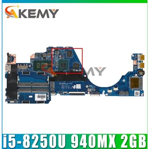 For HP 14-BF Laptop motherboard With SR3LA i5-8250U CPU 940MX 2GB GPU DCM42 LA-F035P 940760-601 940760-001 MB 100% Tested