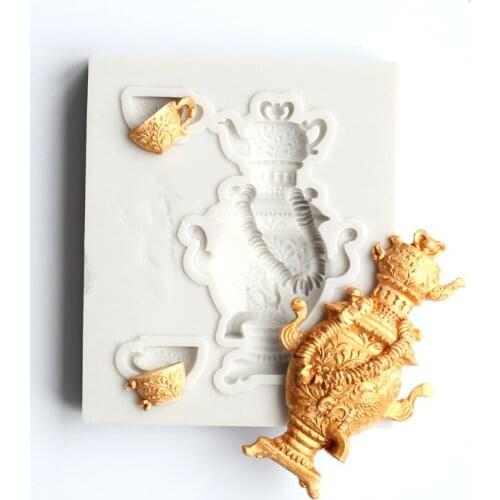 Teapot Mould DIY Fondant Chocolate Dry Pez Mould Soft Ceramic Resin Mould Home Decor