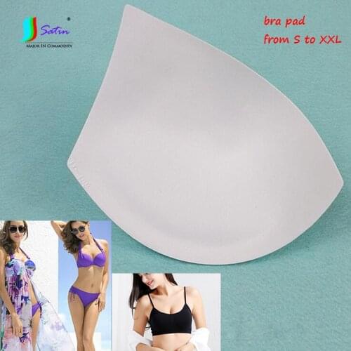 50 Pairs Wholesale Price White Gather Swimsuit Bikini Sponge wedding Dress Sew Decoration Chest Underwear Bra Insert Pad