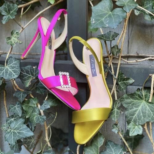 Summer new style fashion womens shoes Rosepourpre Satin crystal strappy stiletto stripper High heels sandals