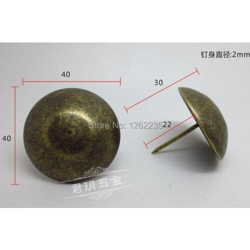 40mm diameter Furniture Hardware bulla nails Decorative Antique Nails Doornail Sofa nail Bronze Nails Wholesale