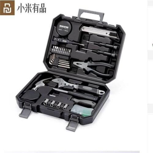 YOUPIN JIUXUN 12 In 1 Hand Tool Set General Household Repair Multifunctional Storage Case Wrench Hammer Tape Plier Screwdriver