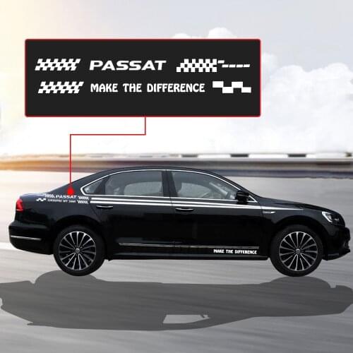 Car Stickers Side Body Decal Decoration For Volkswagen Passat Graphic And Words Self-adhesive Diy