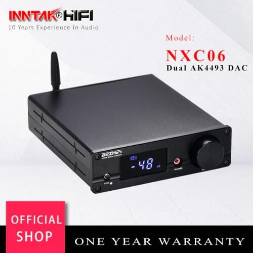 NXC06 Dual AK4493 Amanero USB DAC Decoder W/ CSR8675 Bluetooth 5.0 Support 32Bit / 384K DSD DOP