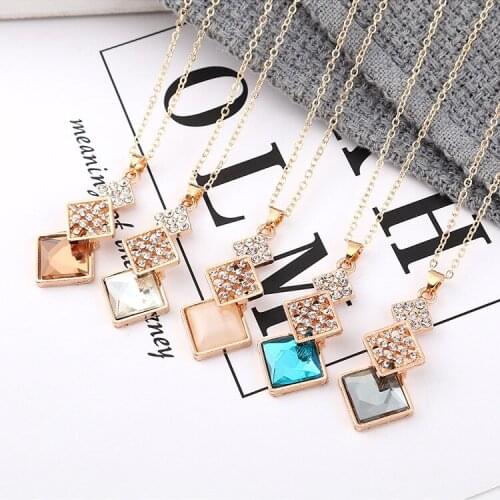 Charm Jewelry Sets Necklace Earrings With Hollowed-out Crystal Halloween Accessories Popular Vintage For Ladies Gift Wedding