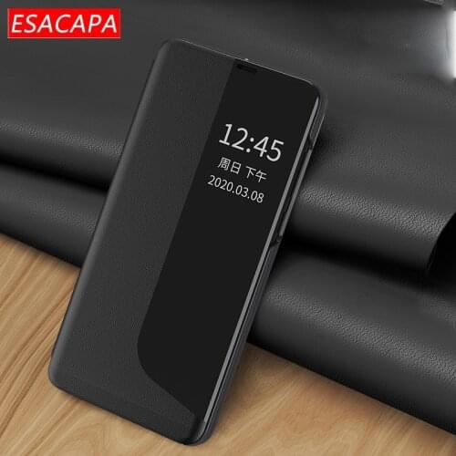 Flip Leather Stand Shockproof Phone Case For Huawei P40 Pro Honor 10X lite 9A 9S View Window Magnetic Cover For Huawei Y7A Y6P