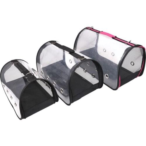 1pc Transparent Breathable Dog Cat Chest Bag Cage Travel Outdoor Portable Carrying Pet Supply Carrier Single Shoulder Bag