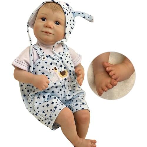 Adolly 22 Inch Realistic Reborn Baby Doll Soft Weighted Simulation Silicone Vinyl Newborn Lifelike Boy Girl Toy ad22c001